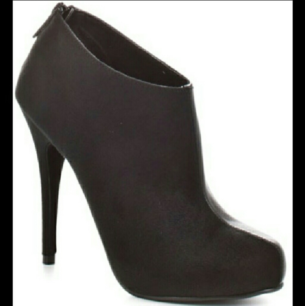 Faux suede booties
